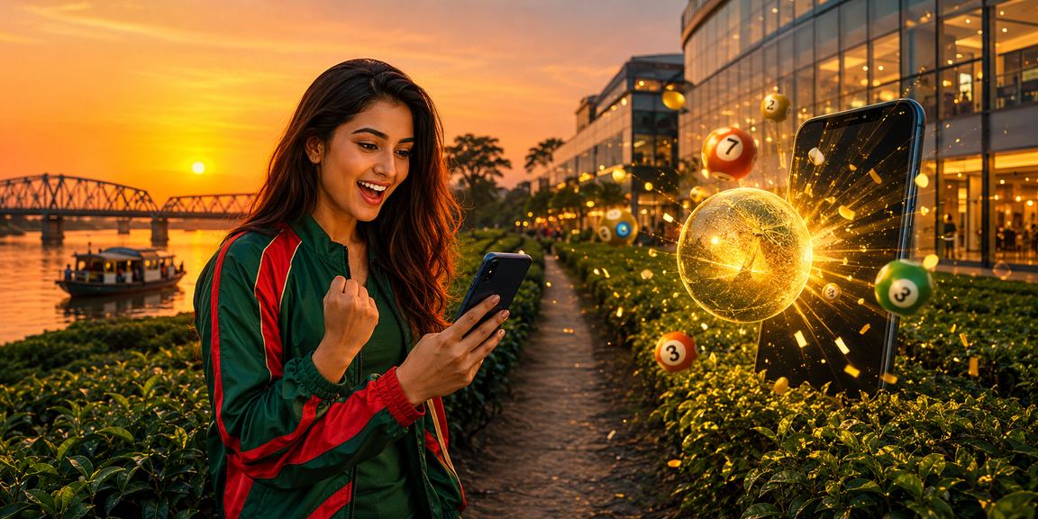 বগুড়ার চা বাগানে একজন ব্যবহারকারী মোবাইলে ক্রিকেট বেটিং করছেন