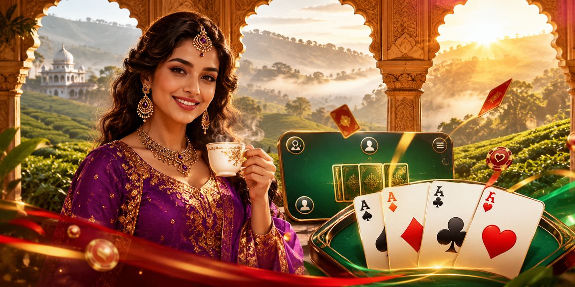 সিলেটে লাল-সবুজ পরিবেশে একজন ব্যবহারকারী তিন পাত্তি গেম উপভোগ করছেন